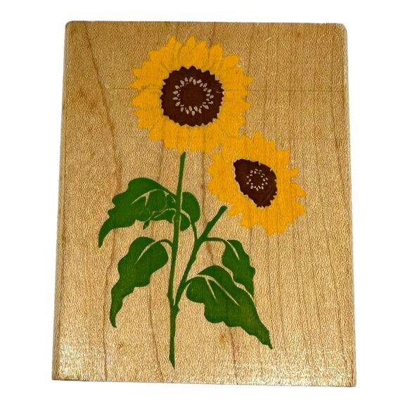 Sunflower Botanical Garden Hope Rubber Stamp 3.5 x 2.75 - Rubber Stampede Z483F - Picture 1 of 4